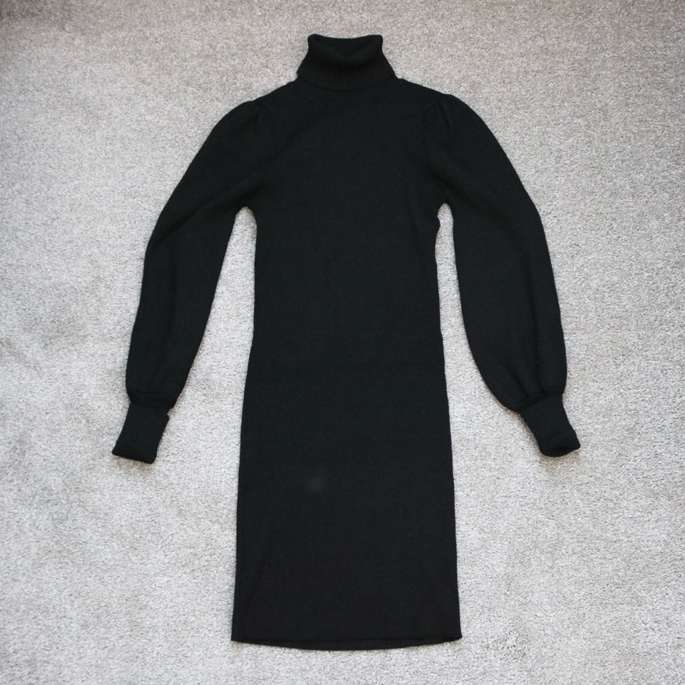 fashion nova long sleeve turtle neck midi dress